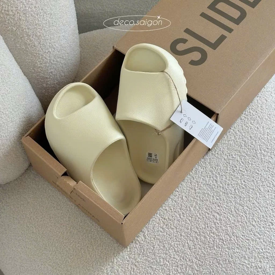 dép ĐÚc quai ngang nam nữ thể thao bÁnh mÌ yeezyy êm chân chống trơn trượt, kháng nước